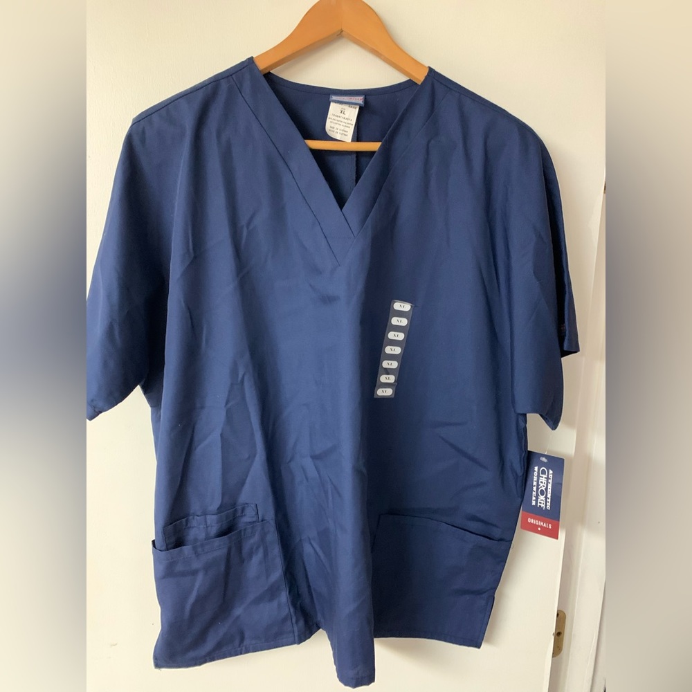 Cherokee unisex scrub top Navy XL